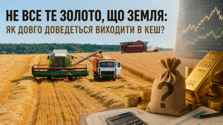 Не все те золото, що земля: як довго доведеться виходити в кеш?